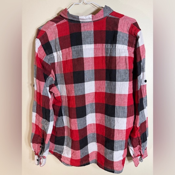 Lauren Ralph Lauren 100% linen checkered design pre-loved size large - Picture 9 of 9